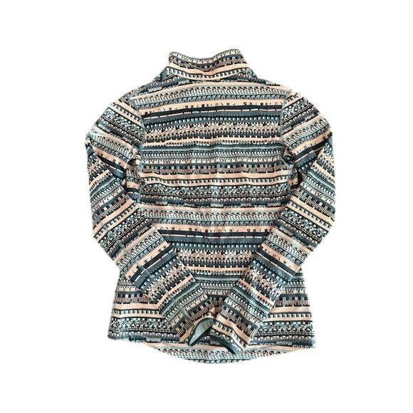 Nike Pro Dri-FIT 1/2 Zip Pullover Women’s M Peach Gray Print Training Top - Picture 3 of 14